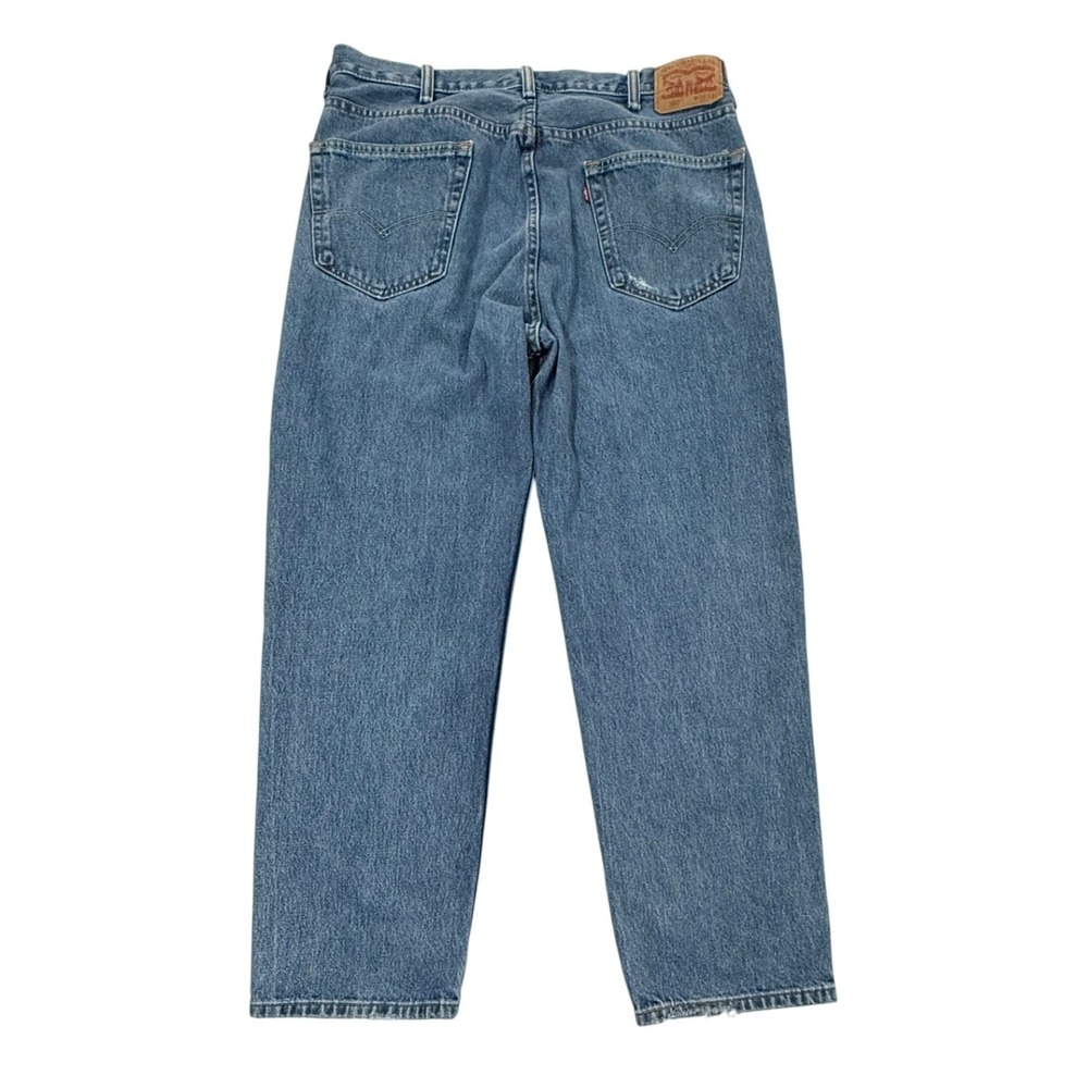 Levis 550 Relaxed Fit Tapered Leg Mens Jeans 38x32 Medium Wash Blue M136 - Picture 5 of 10